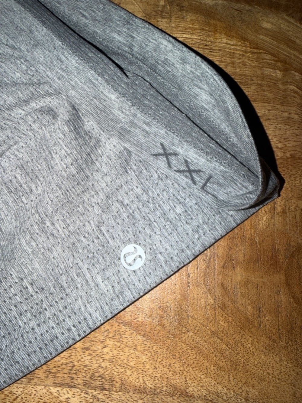lululemon athletica Gray Waffle Knit Crew with Blue Logo - Picture 4 of 4